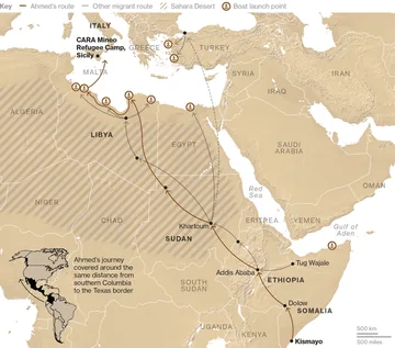 Businessweek map and data visualization - migration