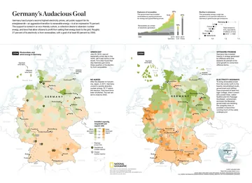 Map and data visualization for National Geographic – Germany's Energy Revolution